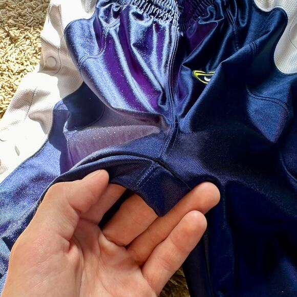 Vintage 90s Nike Navy Track Pants Snap Button Mens Size M - Picture 3 of 16